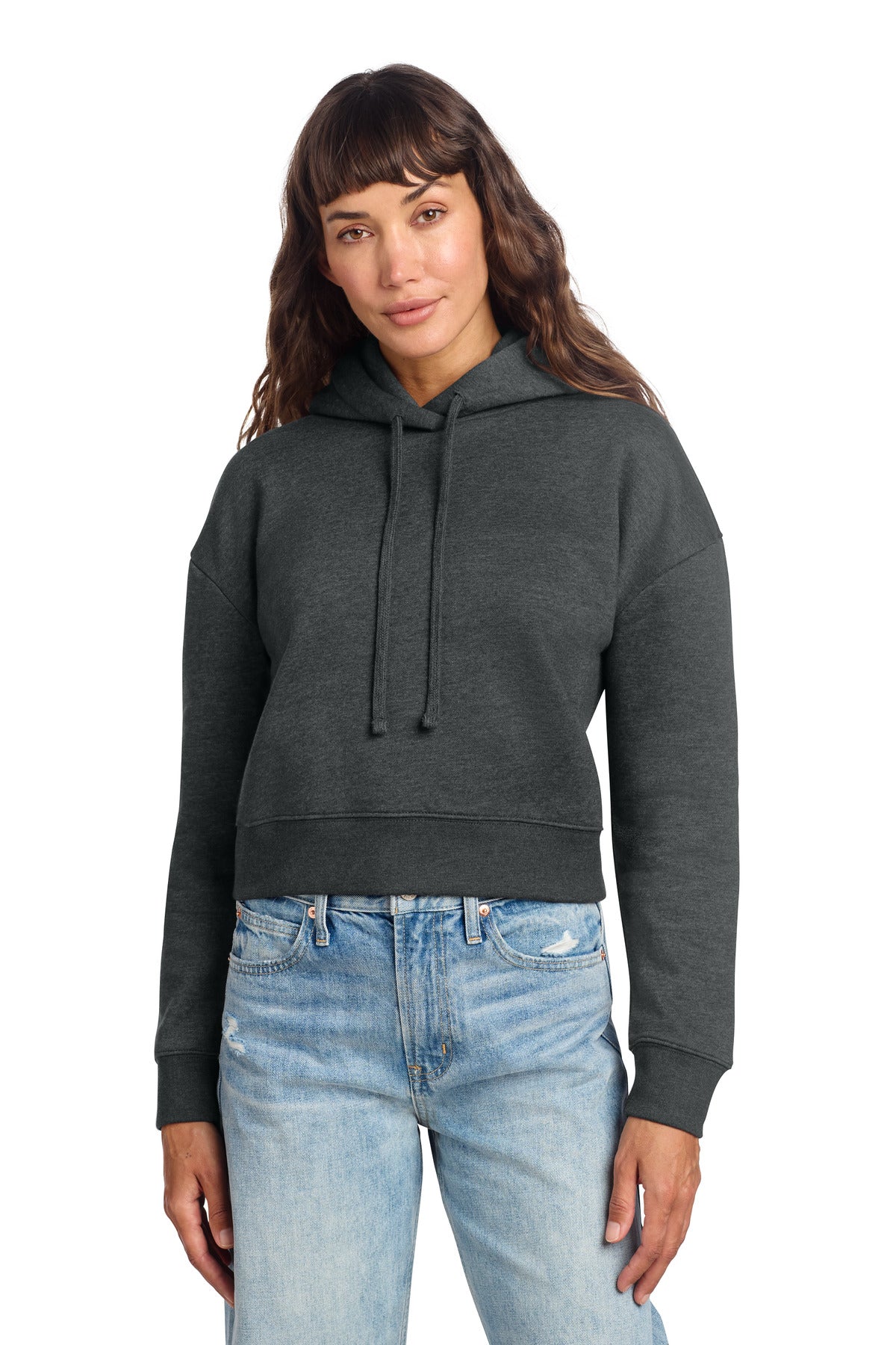 Custom Embroidered District Sweatshirts/Fleece in Heathered Charcoal