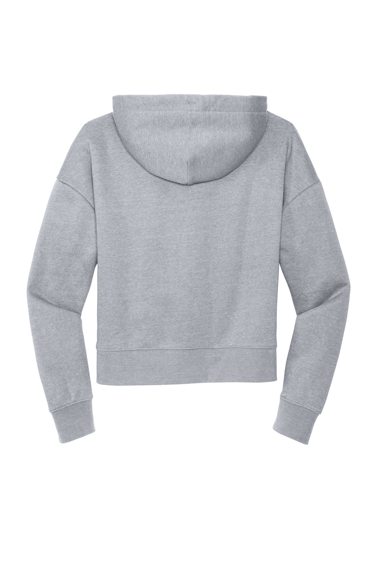 Custom Embroidered District Sweatshirts in Light Heather Grey