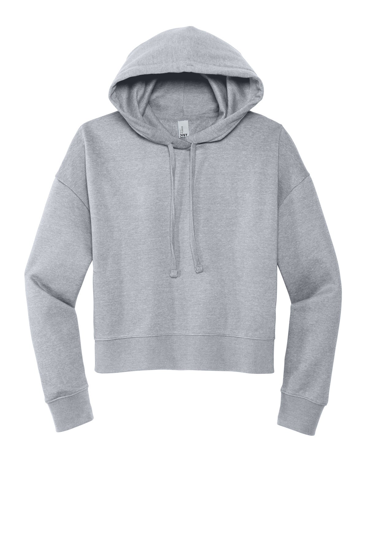 Custom Embroidered District Sweatshirts in Light Heather Grey