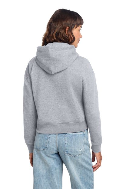 Custom Embroidered District Sweatshirts in Light Heather Grey