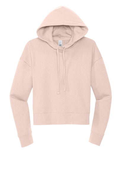 Custom Embroidered District Sweatshirts in Rosewater Pink
