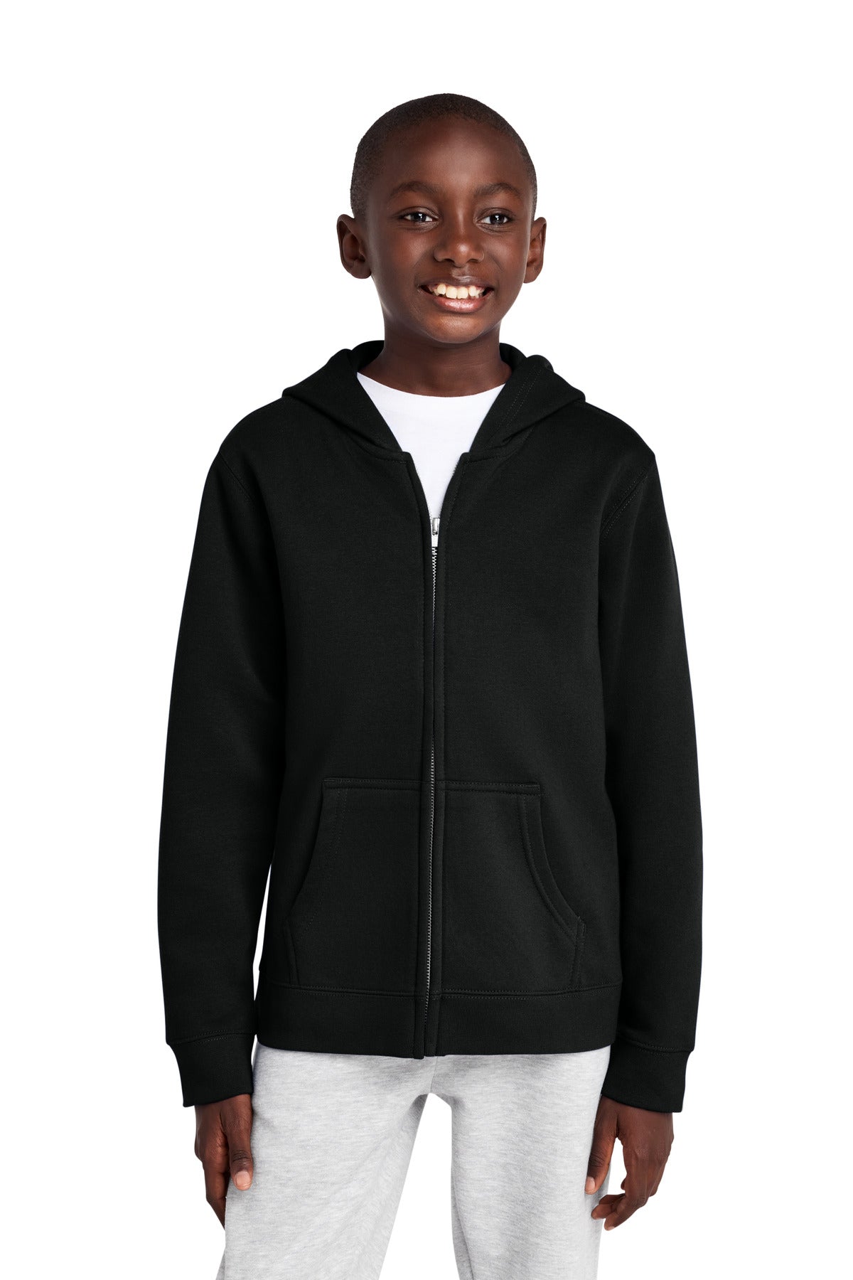 Custom Embroidered District Sweatshirts in Black