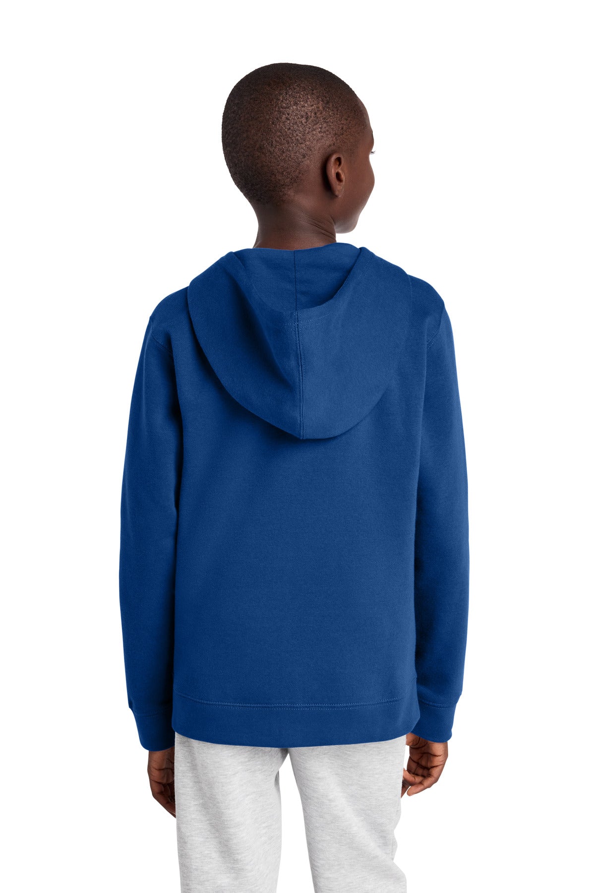 Custom Embroidered District Sweatshirts in Deep Royal