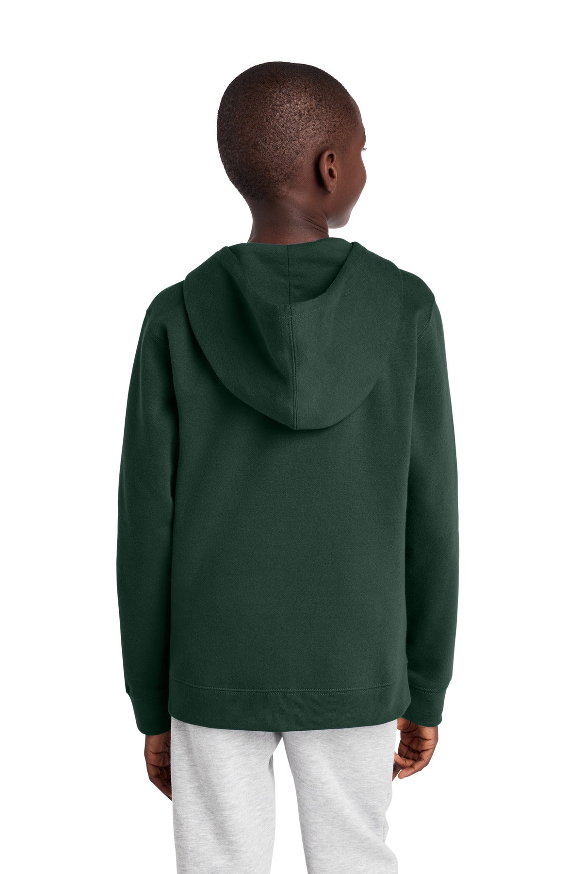 Custom Embroidered District Sweatshirts in Forest Green