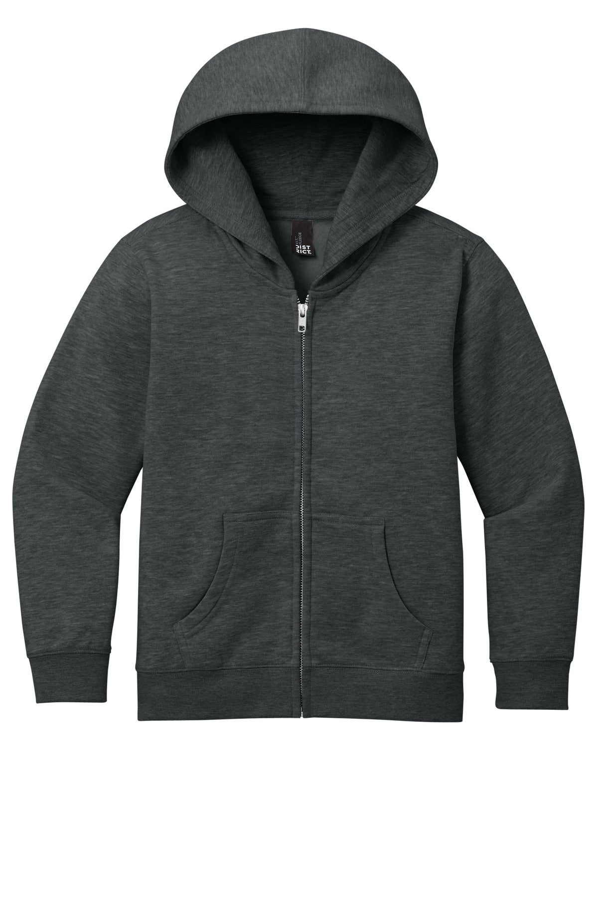 Custom Embroidered District Sweatshirts in Heathered Charcoal