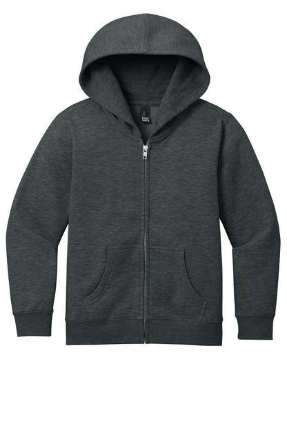 Custom Embroidered District Sweatshirts in Heathered Charcoal