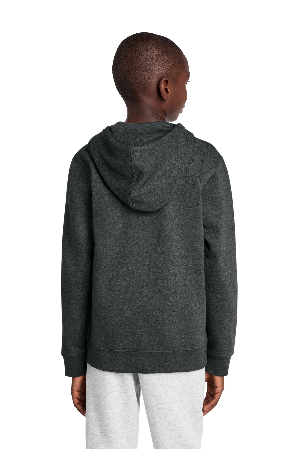 Custom Embroidered District Sweatshirts/Fleece in Heathered Charcoal