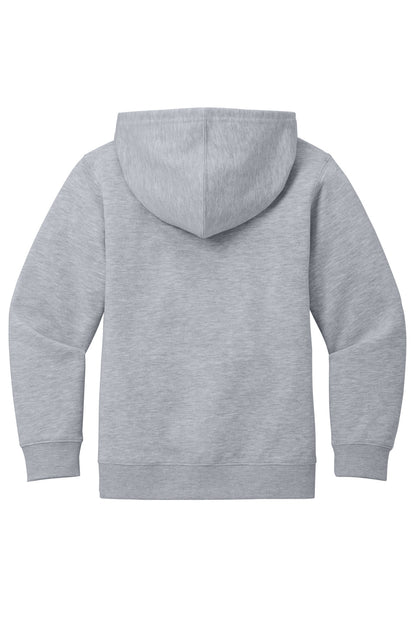 Custom Embroidered District Sweatshirts in Light Heather Grey