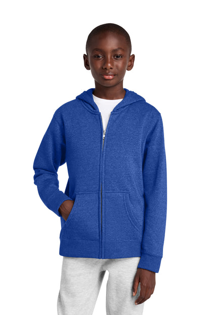 Custom Embroidered District Sweatshirts in Royal Frost