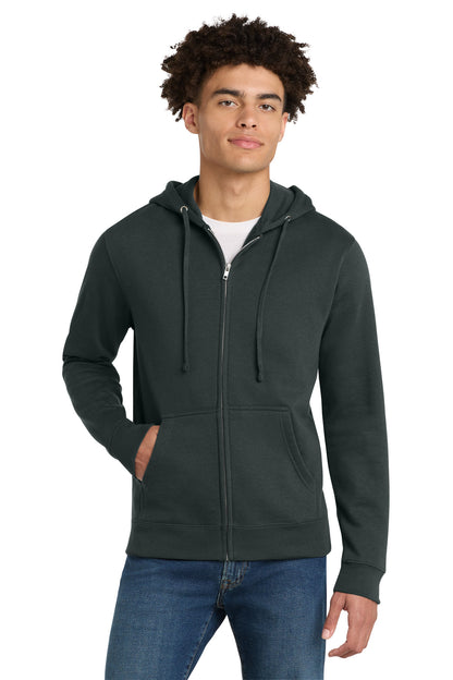 Custom Embroidered District Sweatshirts in Charcoal