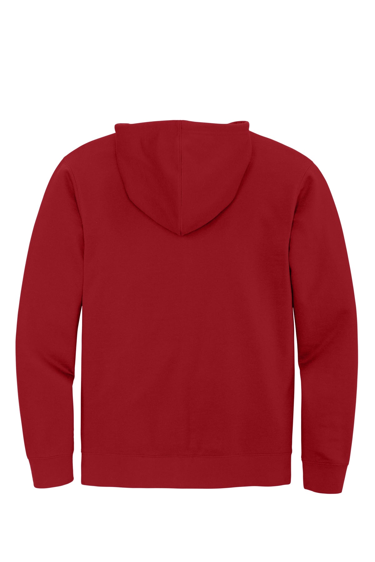 Custom Embroidered District Sweatshirts in Classic Red