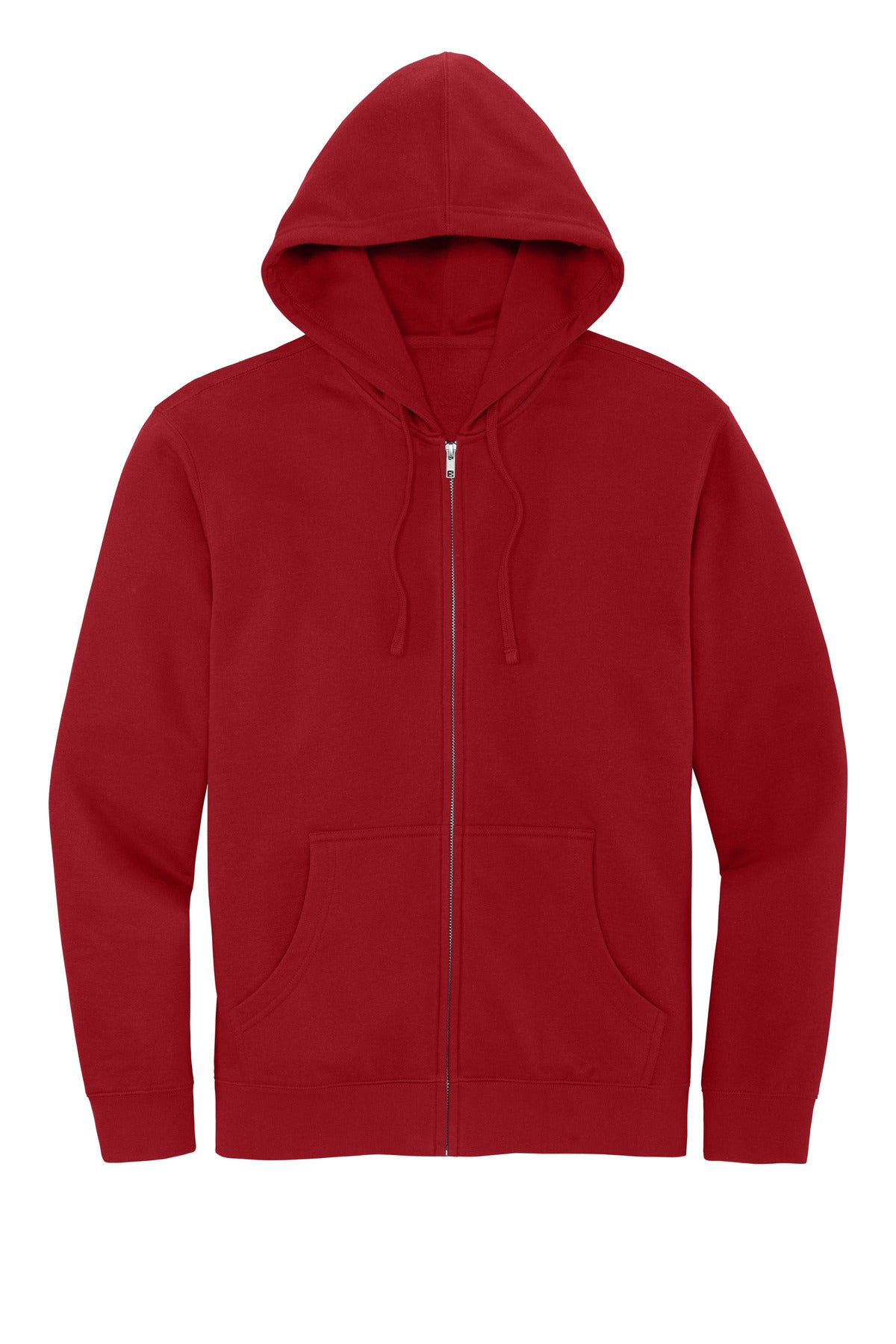 Custom Embroidered District Sweatshirts in Classic Red