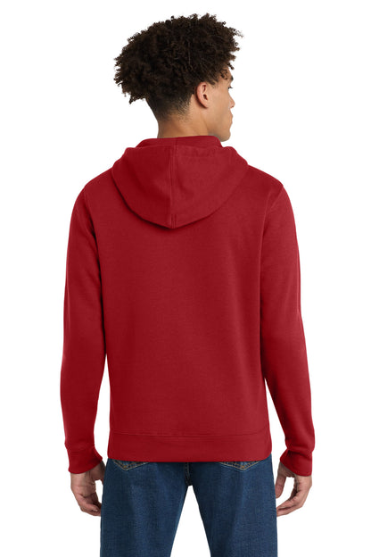 Custom Embroidered District Sweatshirts in Classic Red