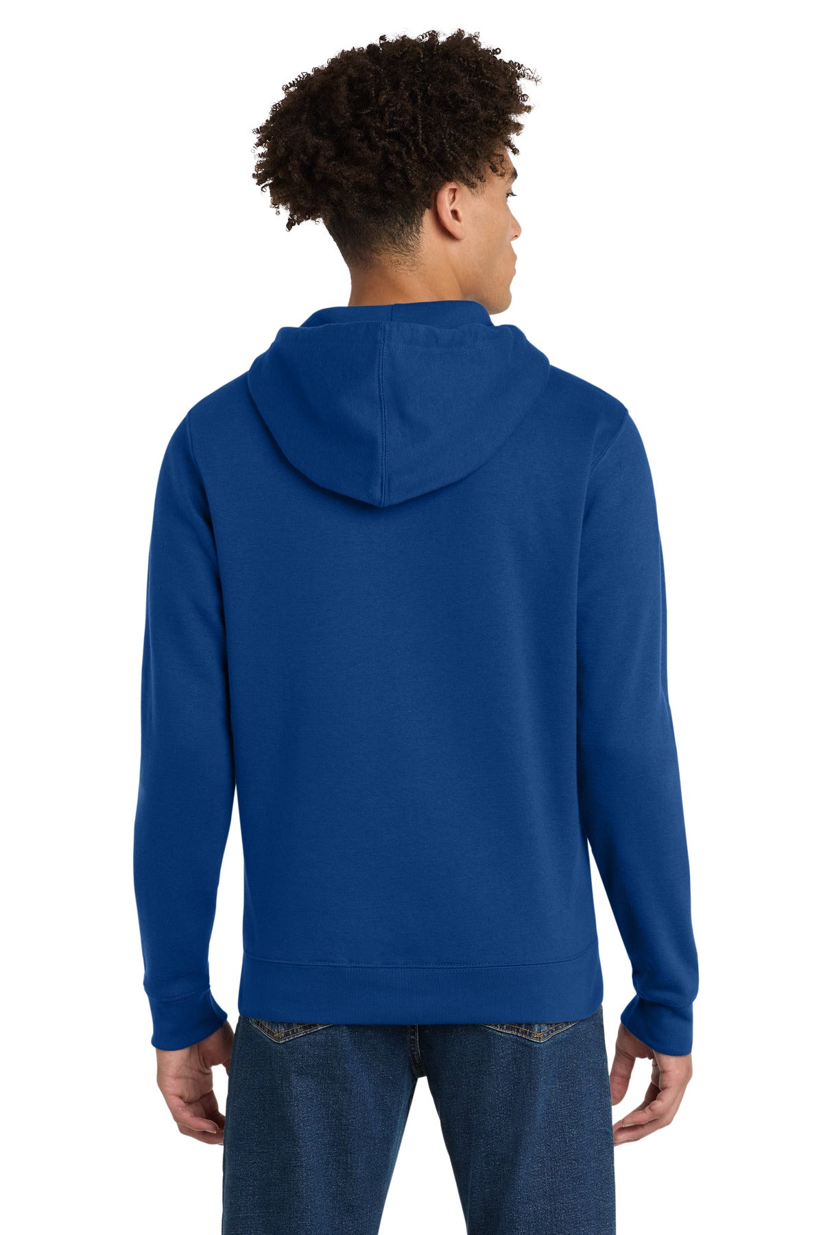 Custom Embroidered District Sweatshirts in Deep Royal