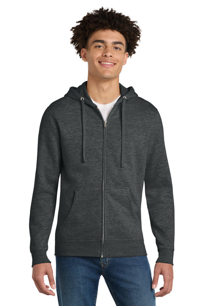 Custom Embroidered District Sweatshirts in Heathered Charcoal