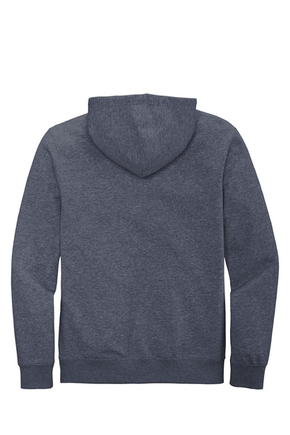Custom Embroidered District Sweatshirts in Heathered Navy