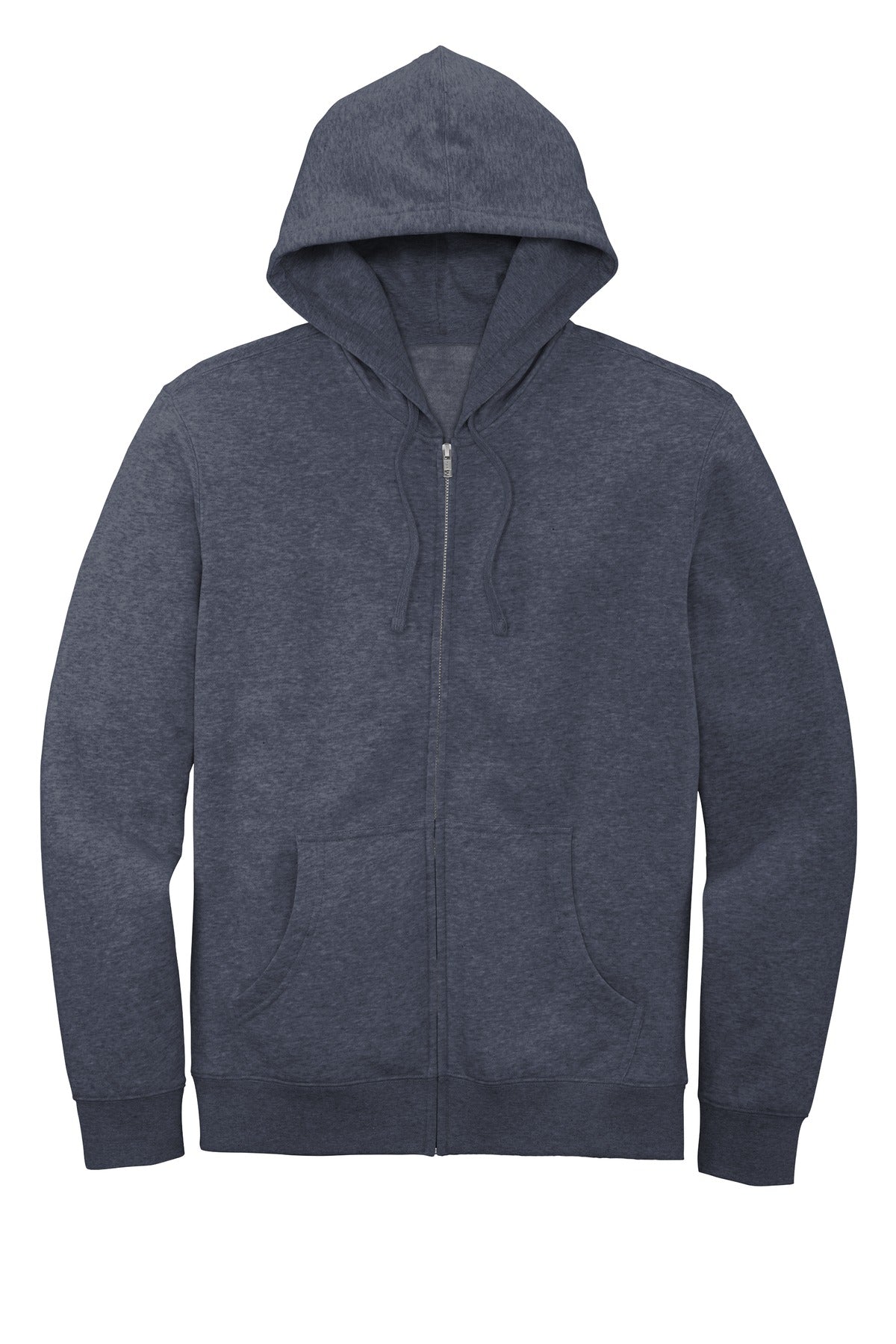 Custom Embroidered District Sweatshirts in Heathered Navy