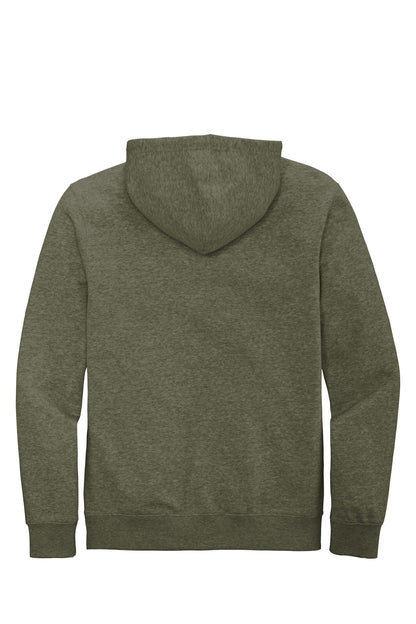 Custom Embroidered District Sweatshirts in Heathered Olive