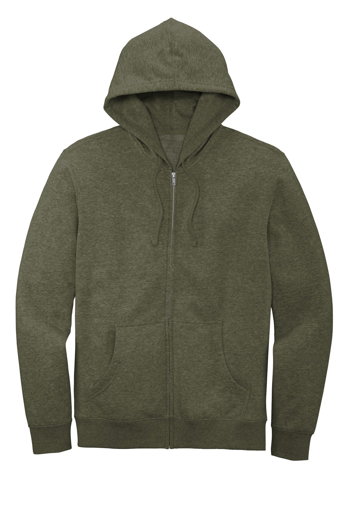 Custom Embroidered District Sweatshirts in Heathered Olive