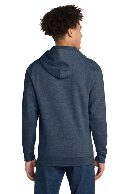 Custom Embroidered District Sweatshirts in Heathered Navy