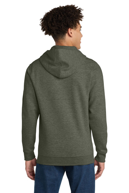 Custom Embroidered District Sweatshirts in Heathered Olive