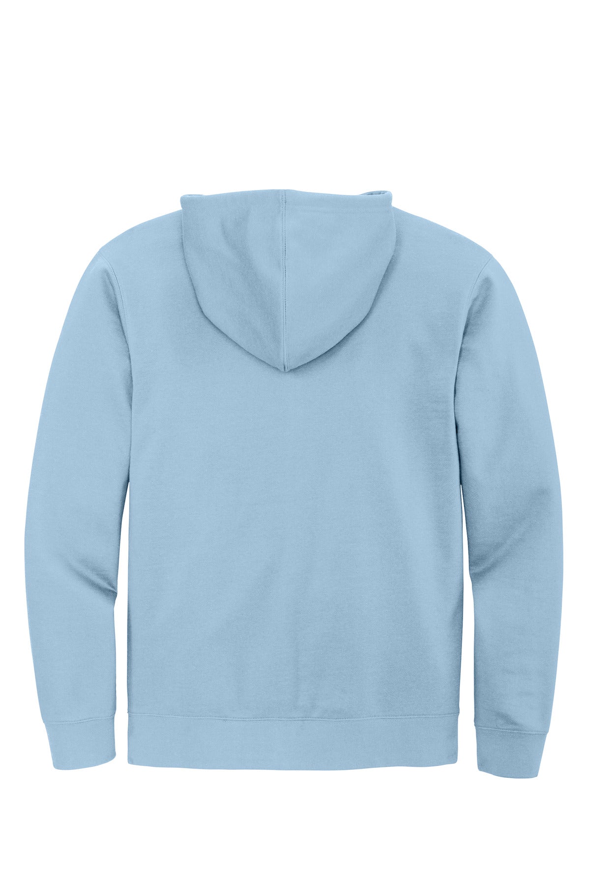 Custom Embroidered District Sweatshirts in Ice Blue
