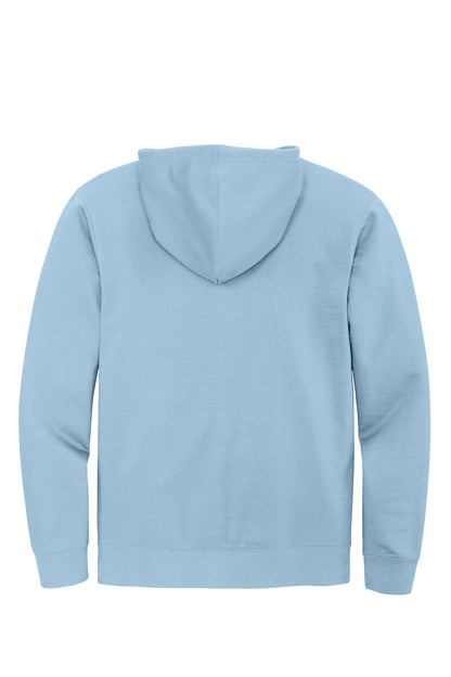 Custom Embroidered District Sweatshirts in Ice Blue