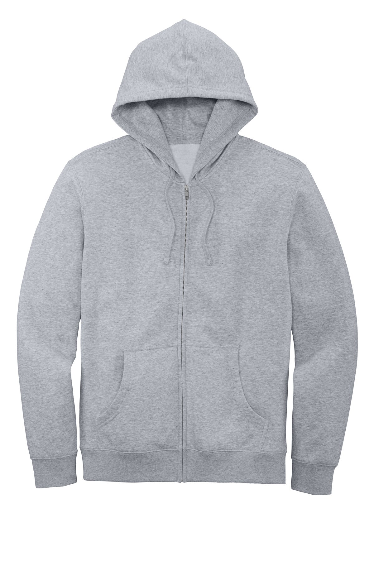 Custom Embroidered District Sweatshirts in Light Heather Grey