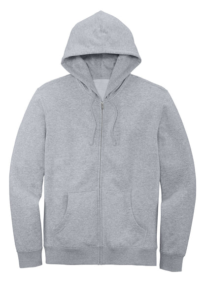 Custom Embroidered District Sweatshirts in Light Heather Grey