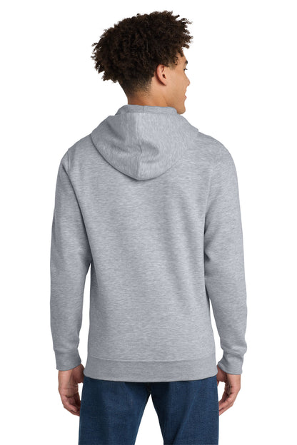 Custom Embroidered District Sweatshirts in Light Heather Grey