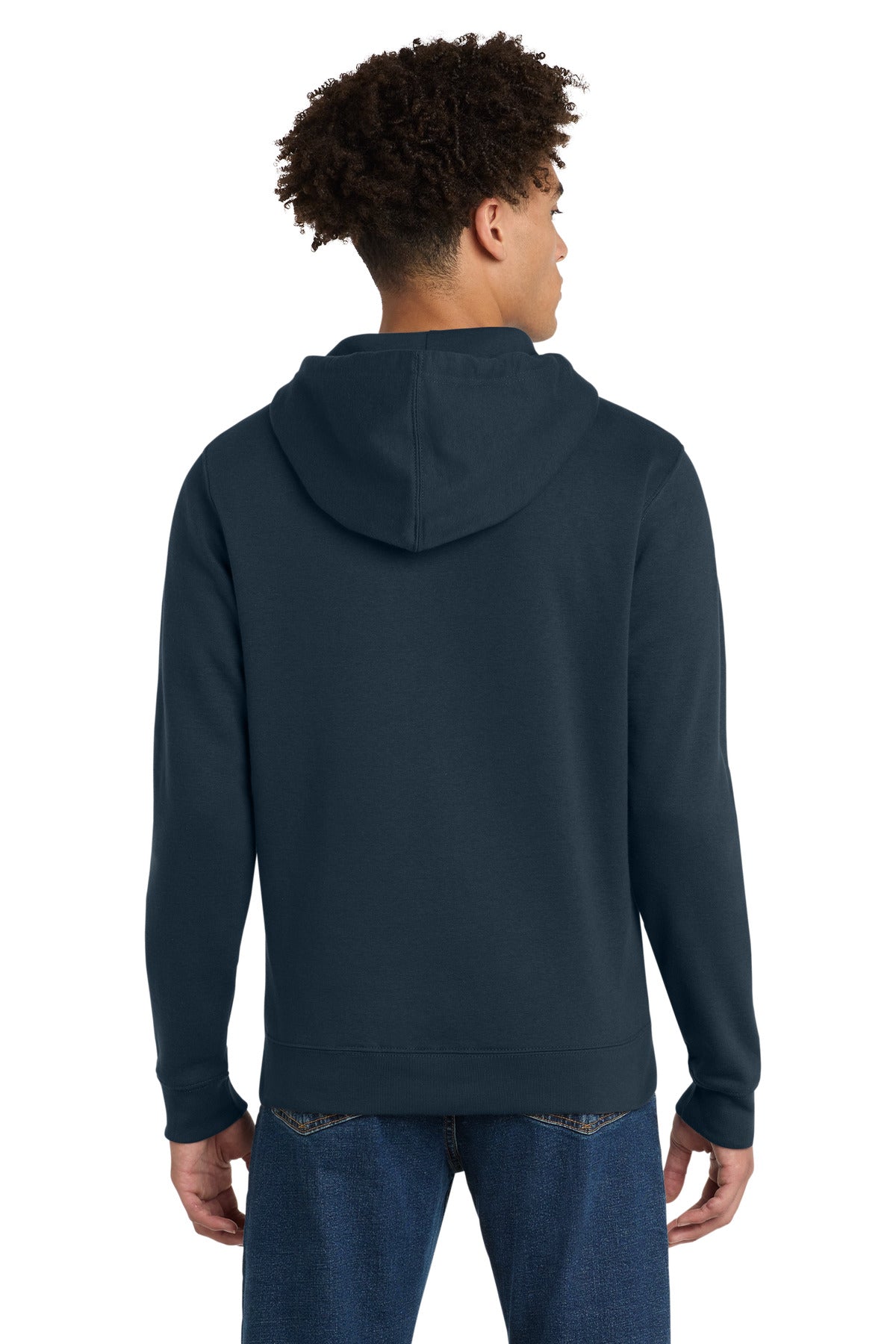 Custom Embroidered District Sweatshirts in New Navy