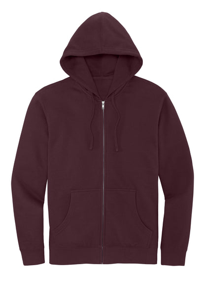 Custom Embroidered District Sweatshirts in Plum