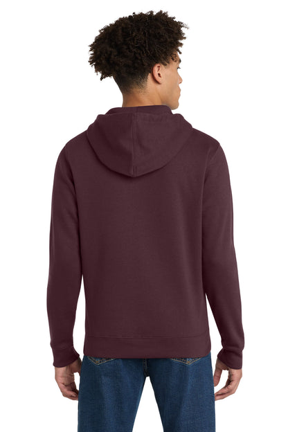 Custom Embroidered District Sweatshirts in Plum
