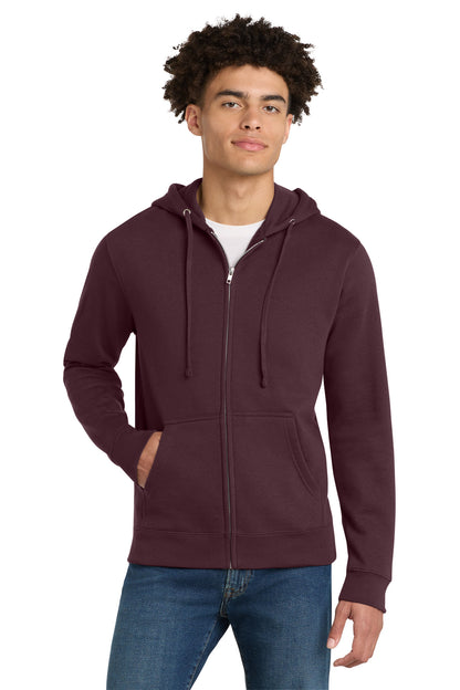 Custom Embroidered District Sweatshirts in Plum