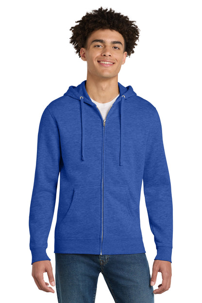 Custom Embroidered District Sweatshirts in Royal Frost