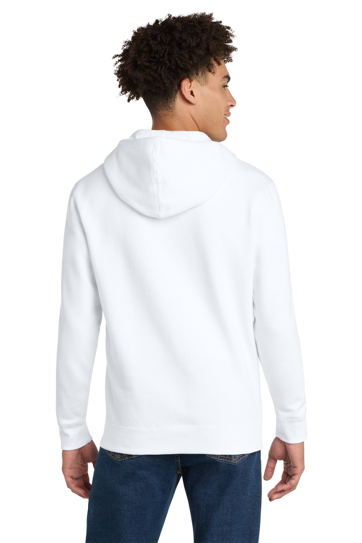 Custom Embroidered District Sweatshirts in White