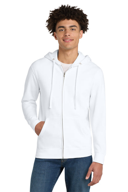 Custom Embroidered District Sweatshirts in White