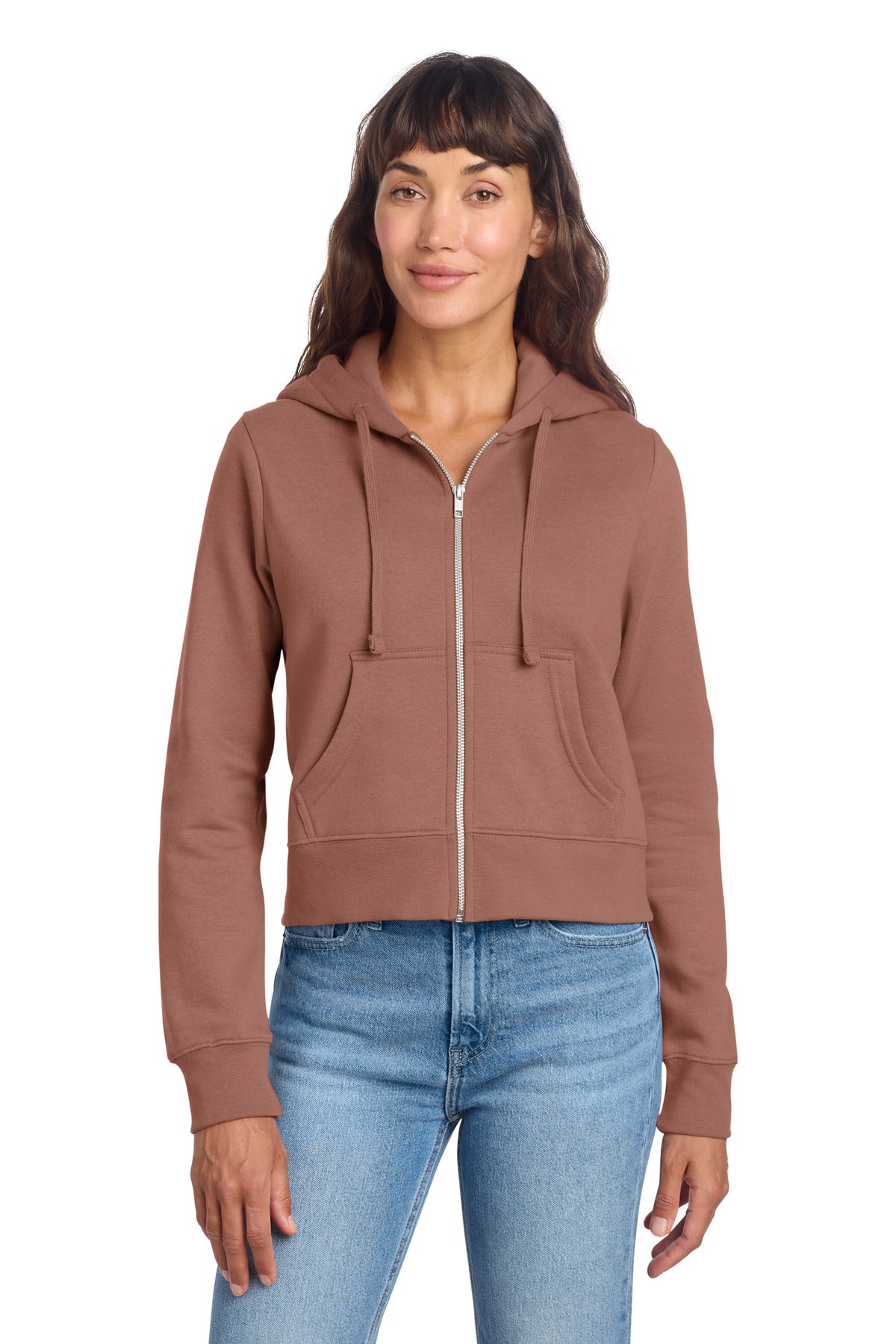 Custom Embroidered District Sweatshirts/Fleece in Desert Rose