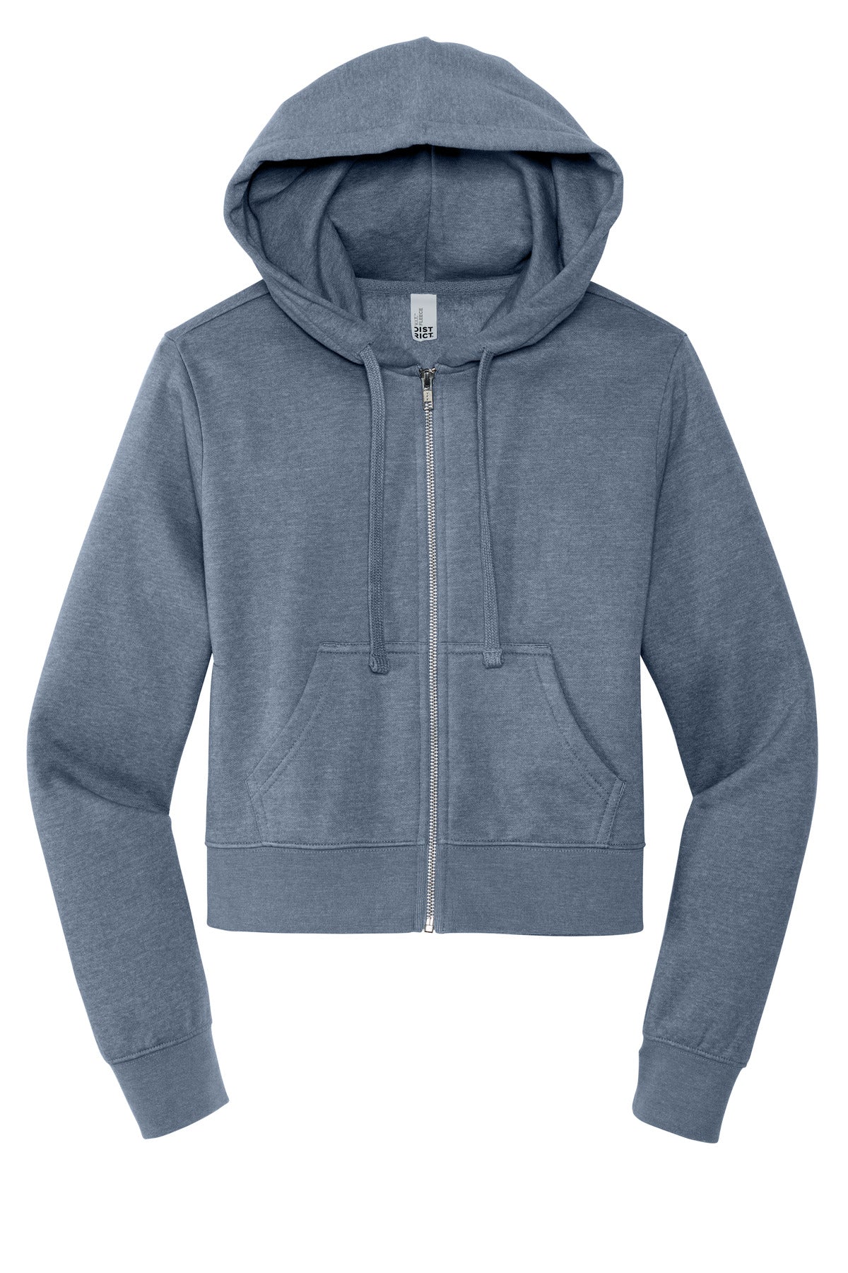 Custom Embroidered District Sweatshirts/Fleece in Flint Blue Heather