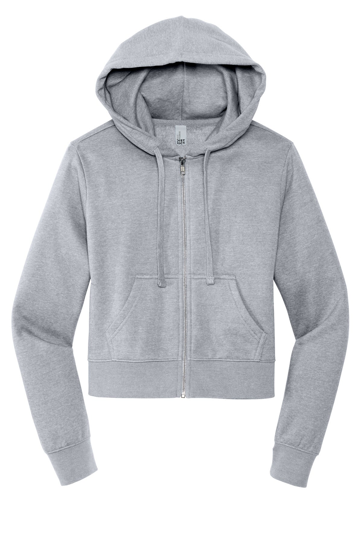 Custom Embroidered District Sweatshirts/Fleece in Light Heather Grey