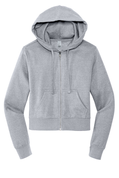 Custom Embroidered District Sweatshirts/Fleece in Light Heather Grey