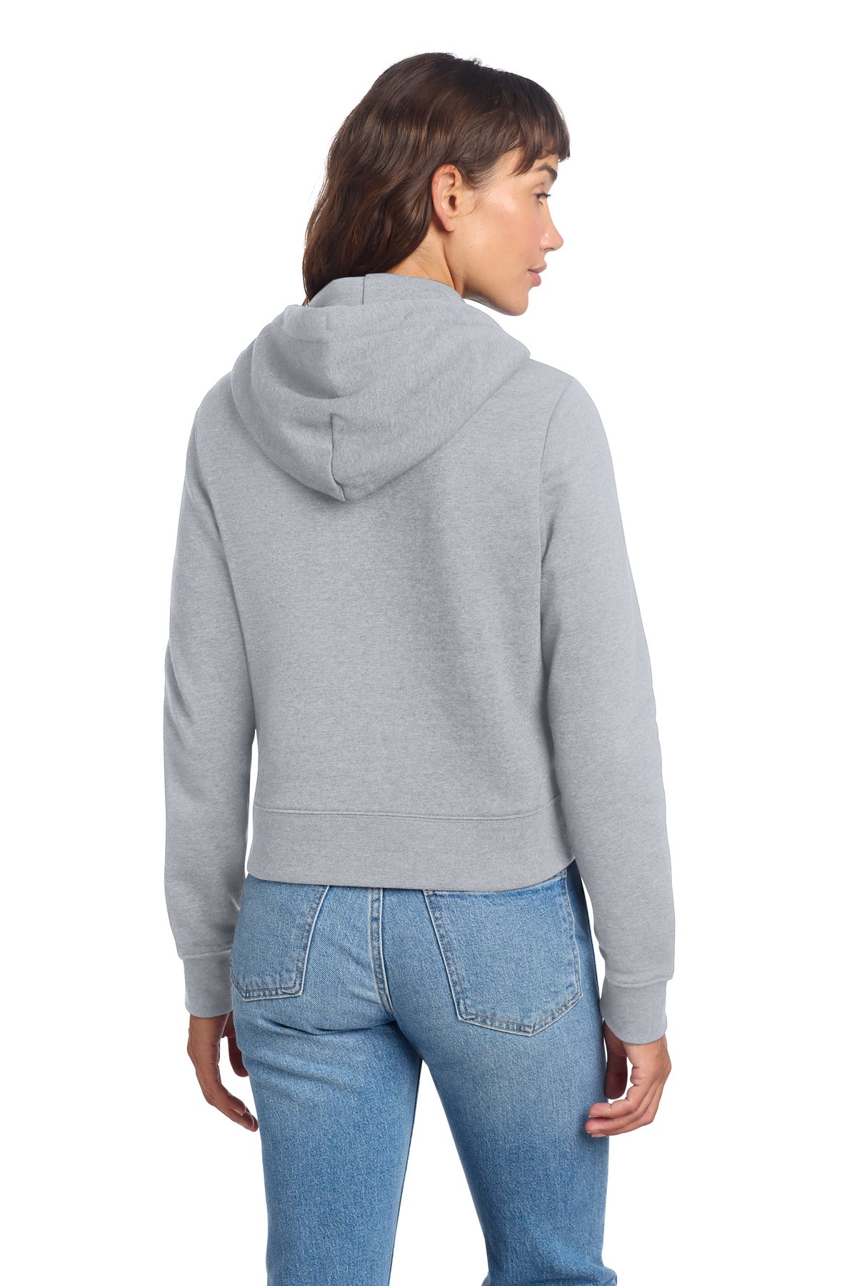 Custom Embroidered District Sweatshirts/Fleece in Light Heather Grey