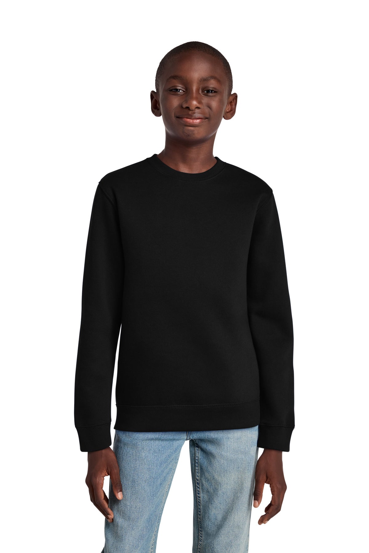 Custom Embroidered District Sweatshirts/Fleece in Black