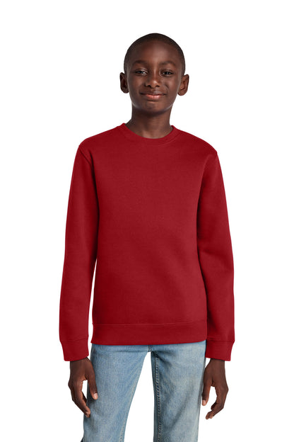 Custom Embroidered District Sweatshirts/Fleece in Classic Red