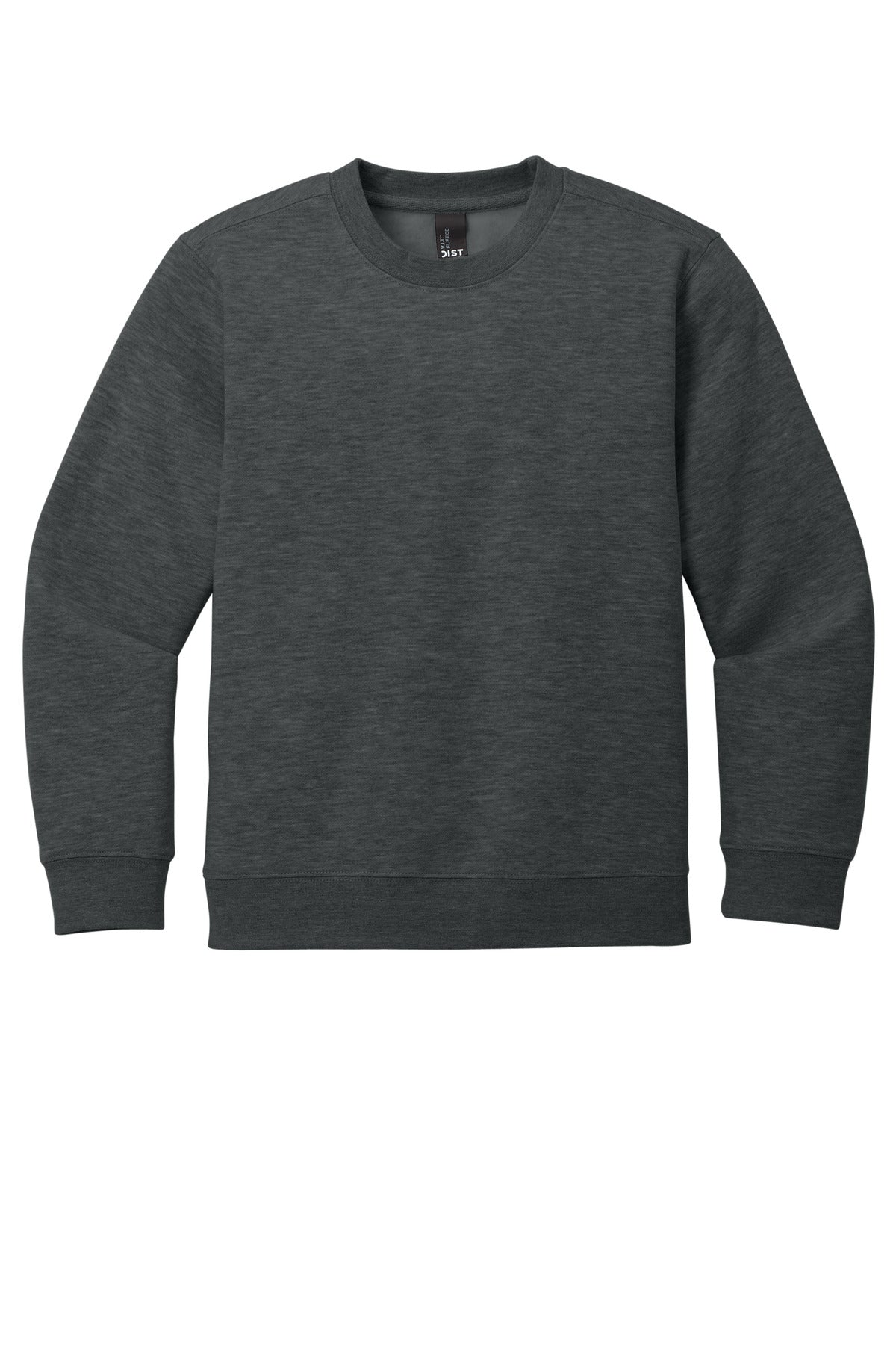 Custom Embroidered District Sweatshirts/Fleece in Heathered Charcoal
