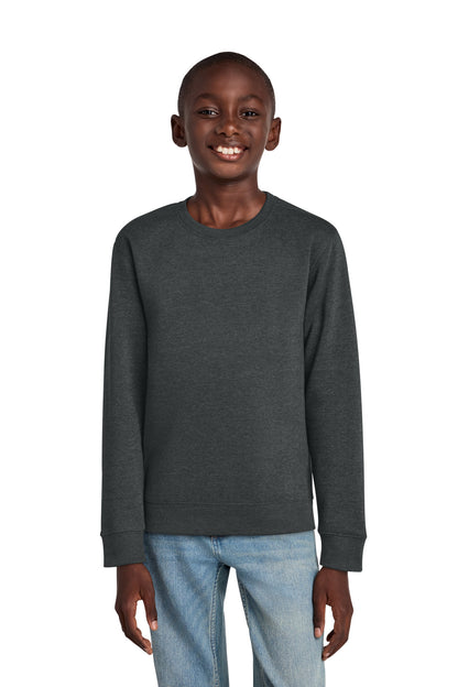 Custom Embroidered District Sweatshirts/Fleece in Heathered Charcoal