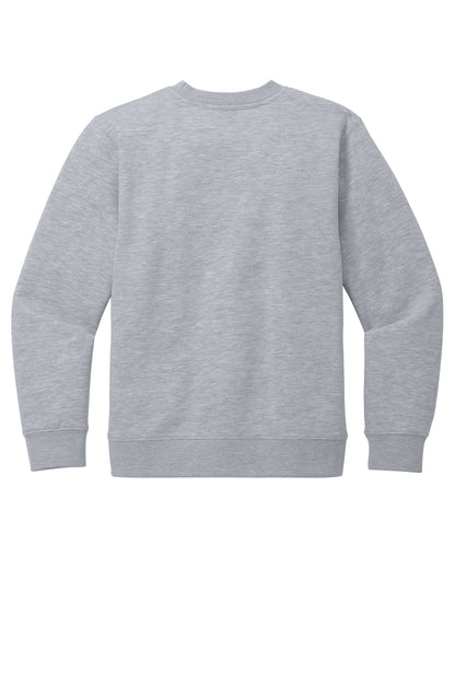 Custom Embroidered District Sweatshirts/Fleece in Light Heather Grey