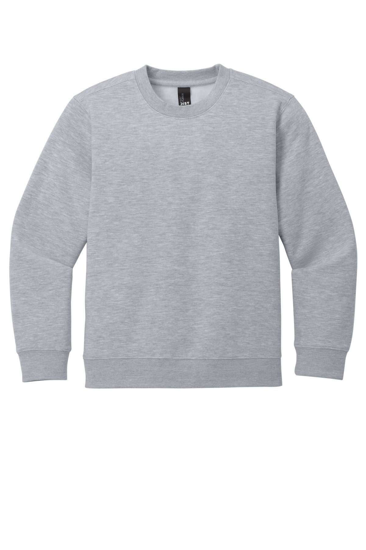 Custom Embroidered District Sweatshirts/Fleece in Light Heather Grey