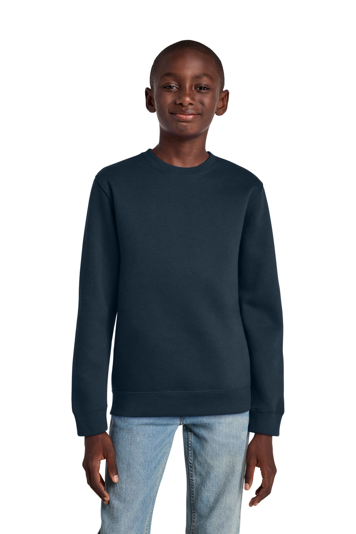 Custom Embroidered District Sweatshirts/Fleece in New Navy
