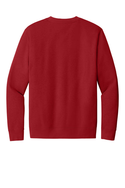 Custom Embroidered District Sweatshirts in Classic Red